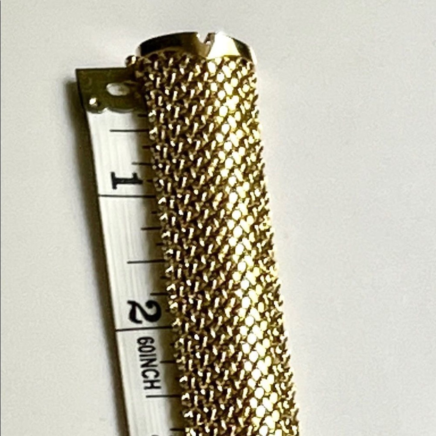 New 14k Gold 7.25in Polished Mesh Bracelet, 18.75mm wide