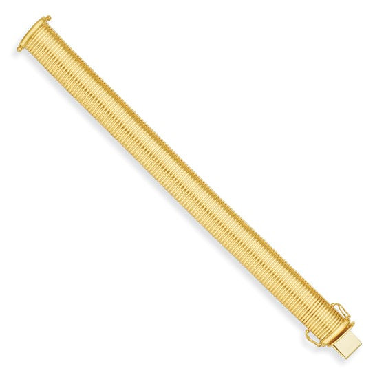 Herco 14K Gold Omega Bracelet - 7.25 inches long and 14.7mm wide