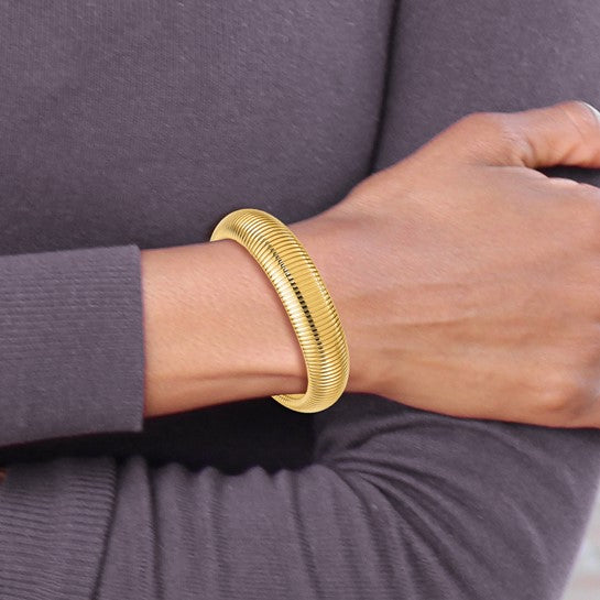 Herco 14K Gold Omega Bracelet - 7.25 inches long and 14.7mm wide