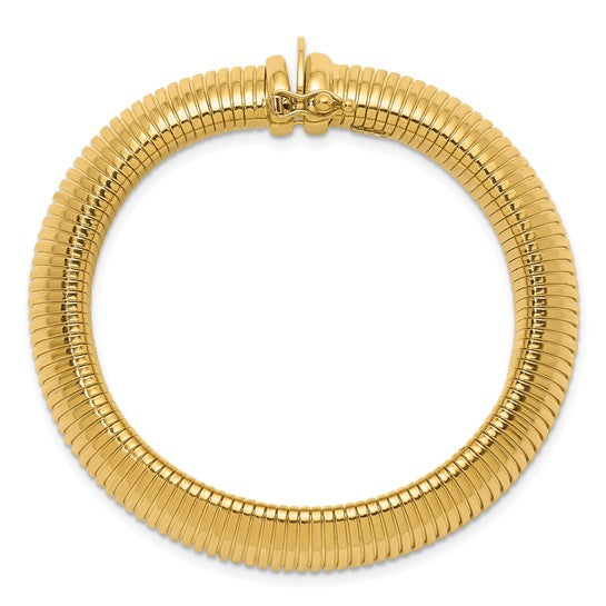 Herco 14K Gold Omega Bracelet - 7.25 inches long and 14.7mm wide