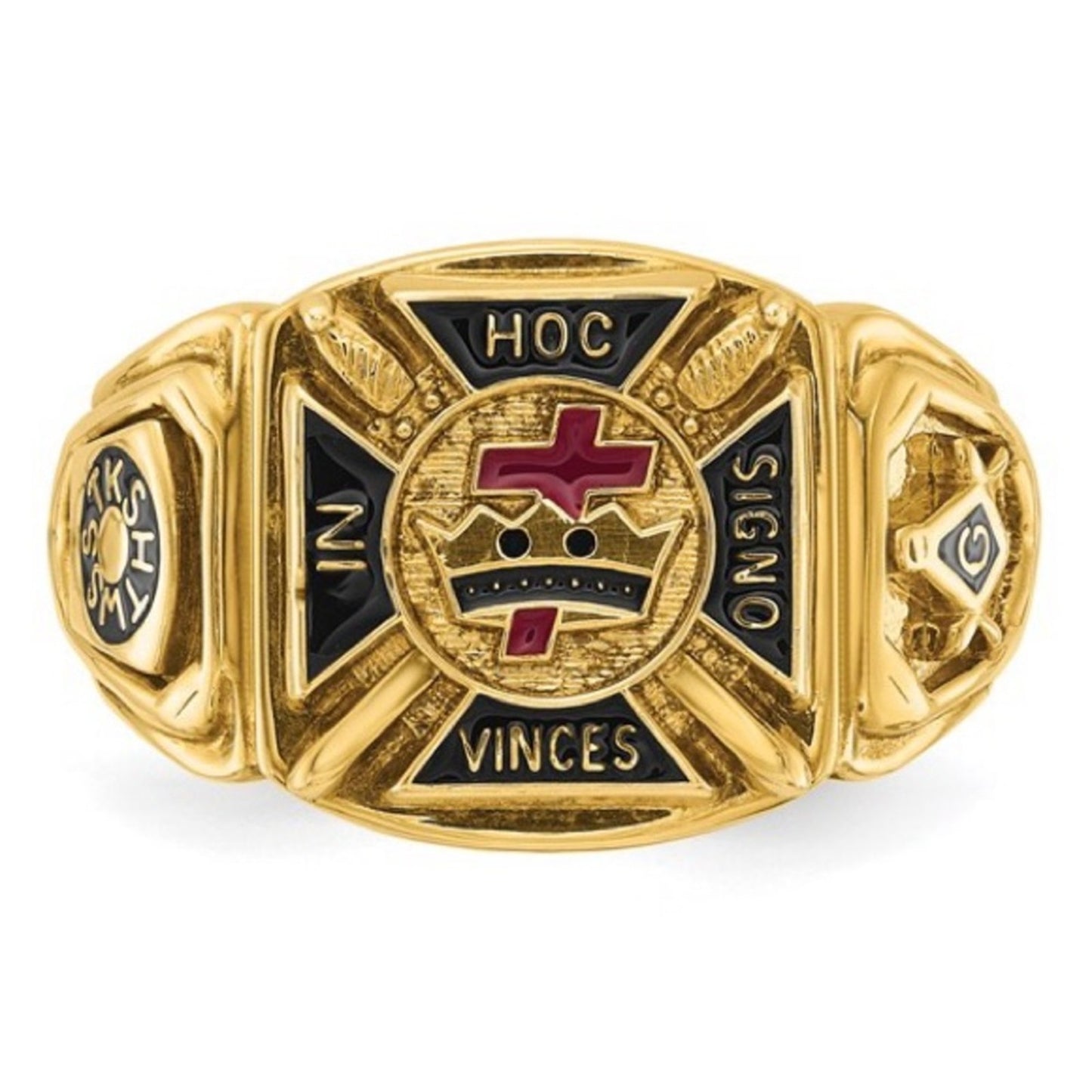 New 10k IBGoodman Men's Knights Templar Masonic Ring: A Touch of Symbolism