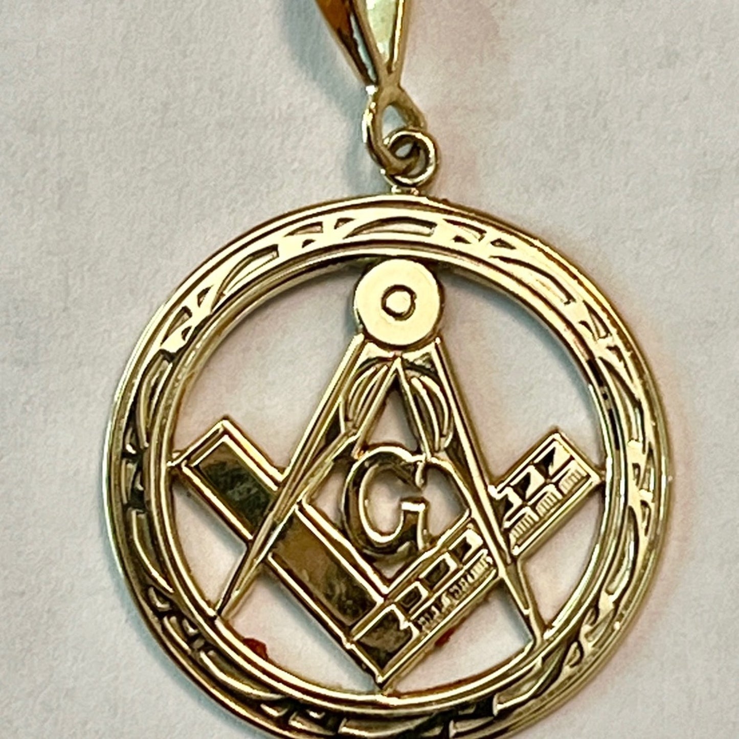 New 10k Solid Gold Masonic Symbol Charm