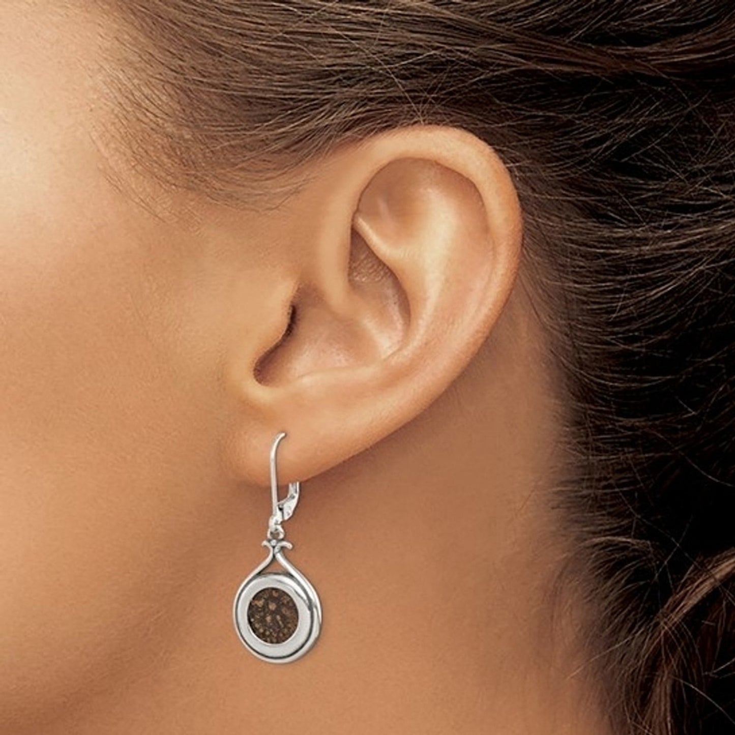 Ancient Coins Sterling Silver and Bronze Widow's Mite Coin Dangle Earrings**