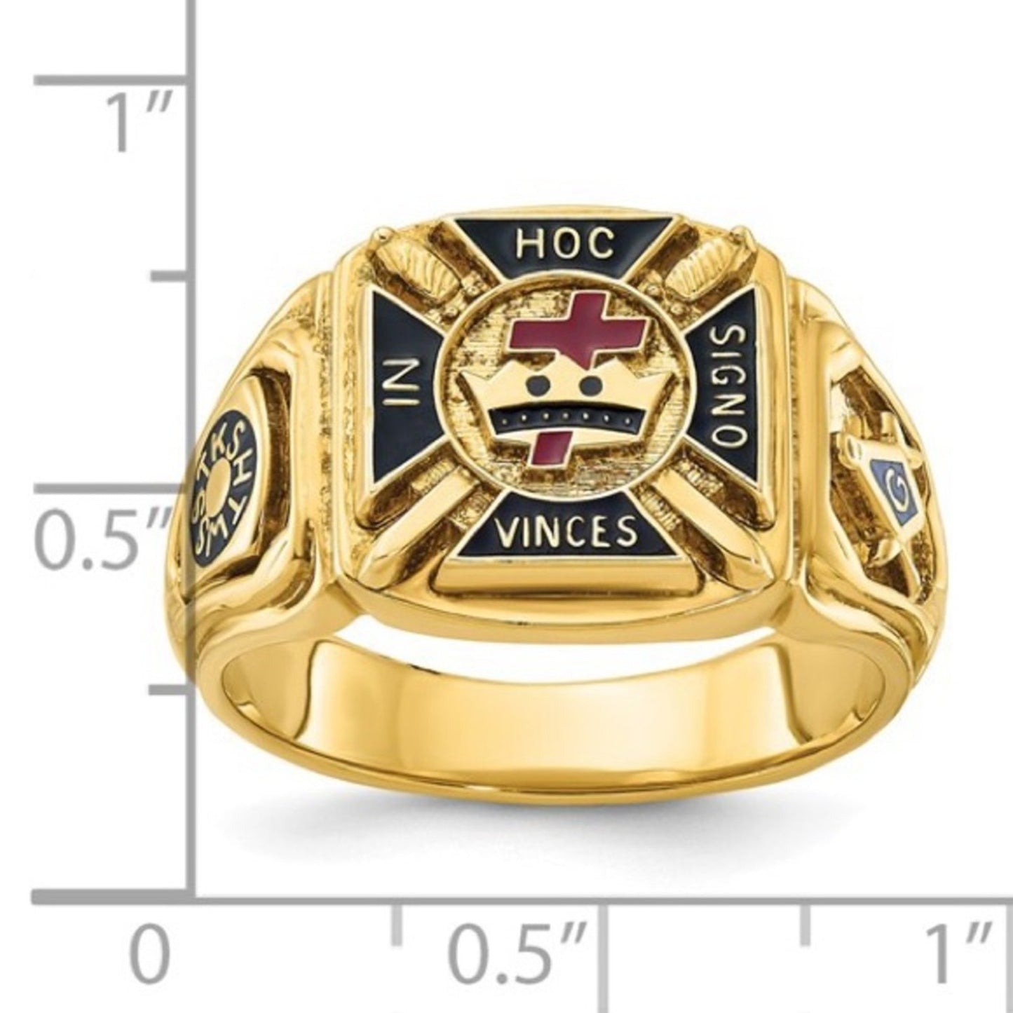 New 10k IBGoodman Men's Knights Templar Masonic Ring: A Touch of Symbolism