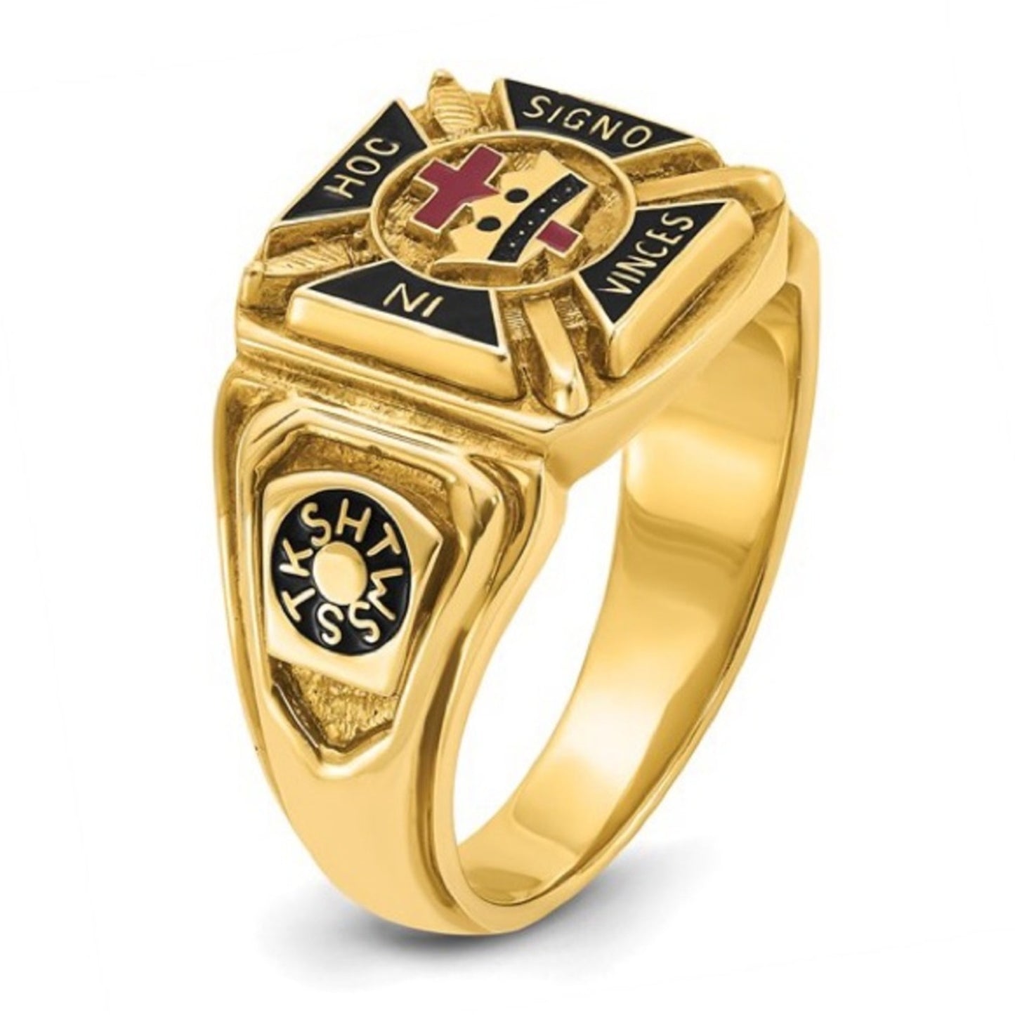 New 10k IBGoodman Men's Knights Templar Masonic Ring: A Touch of Symbolism