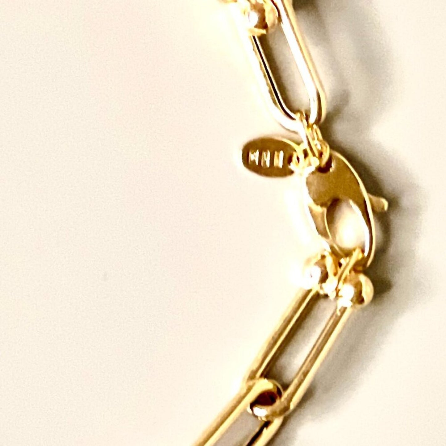 New 14K Gold Polished Fancy Open Link Necklace, By Leslies Jewelry