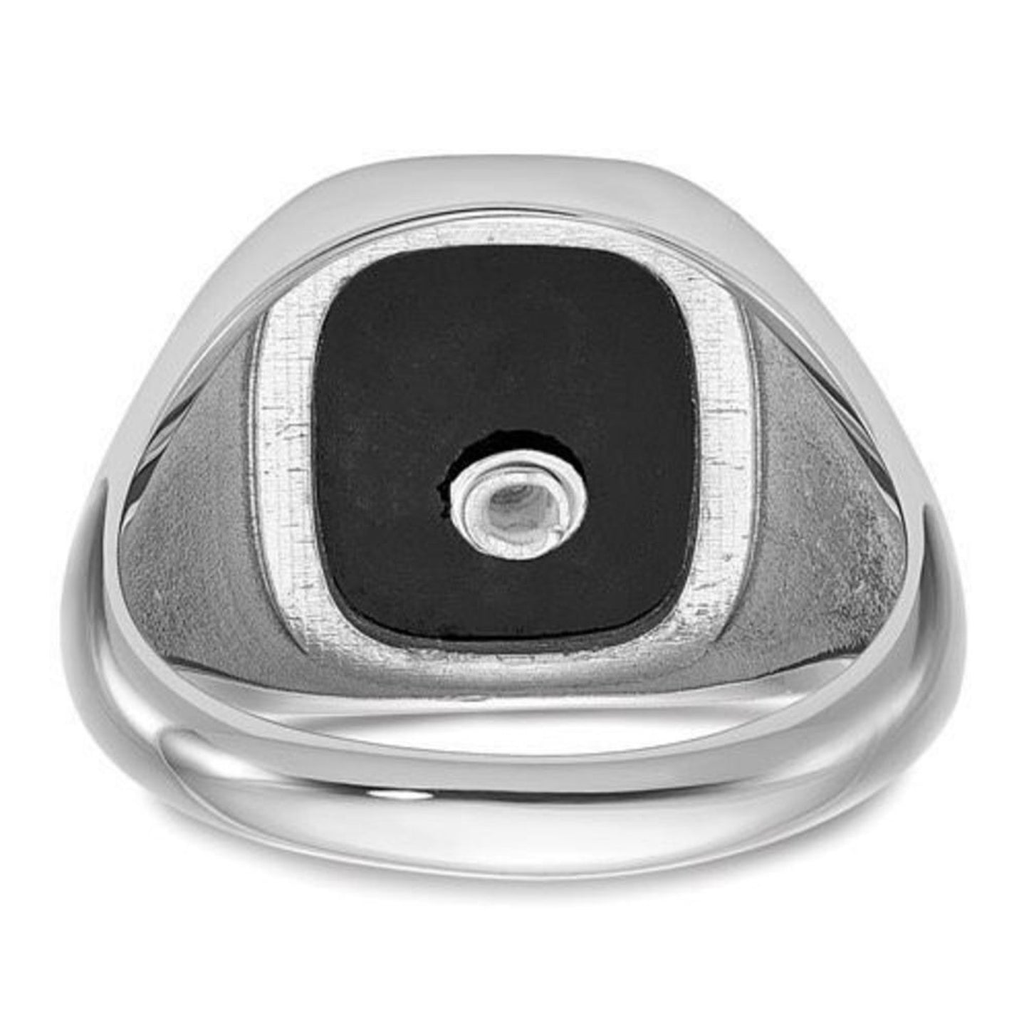 14k White Gold and Onyx Masonic Ring
