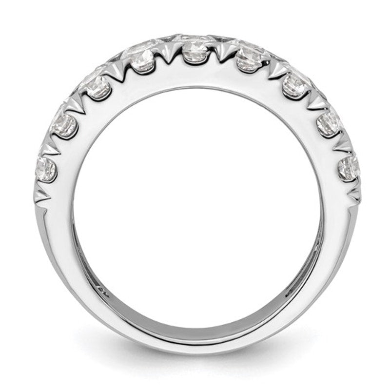 14K White Gold 3 Carat Lab Grown Diamond Double Row Band (VS/SI+, G+)