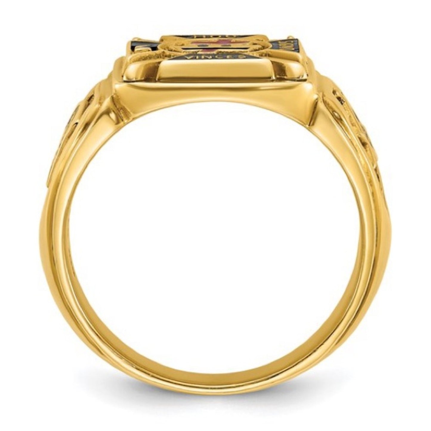 New 10k IBGoodman Men's Knights Templar Masonic Ring: A Touch of Symbolism