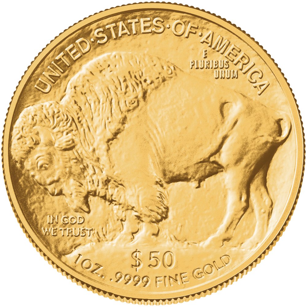 American Gold Buffalo 1 oz .9999 Fine Gold Coin – U.S. Mint $50 BU