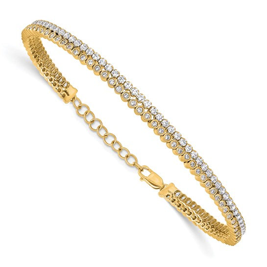 True Origin Lab Grown Diamond Double Bracelets with 1" Extensions