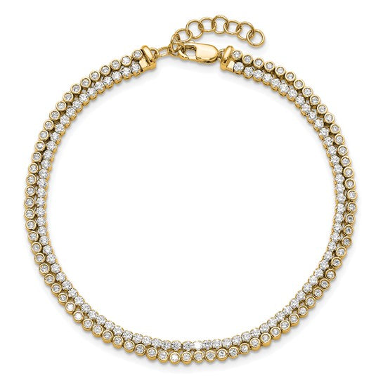 True Origin Lab Grown Diamond Double Bracelets with 1" Extensions
