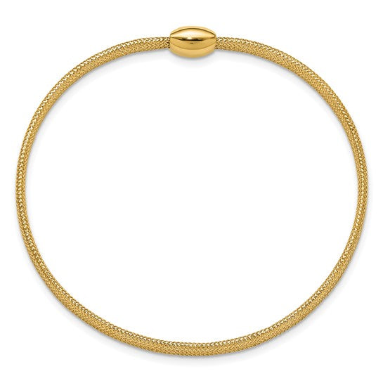 14k Gold and Onyx Stretch Mesh Bracelet by Leslies Jewelry