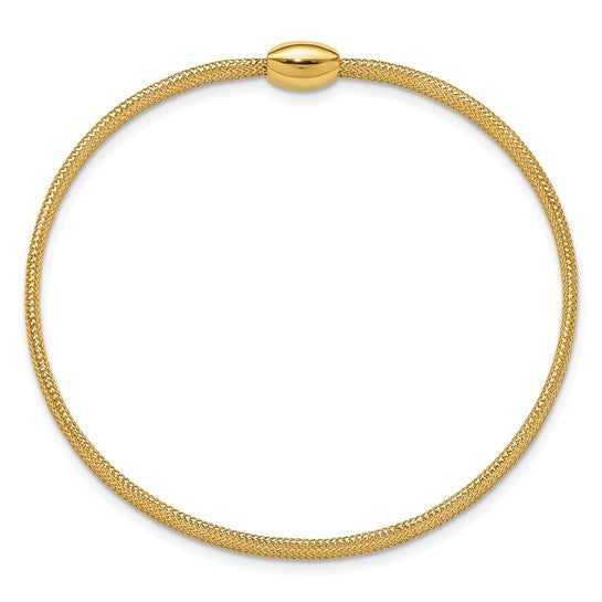 14k Gold and Onyx Stretch Mesh Bracelet by Leslies Jewelry