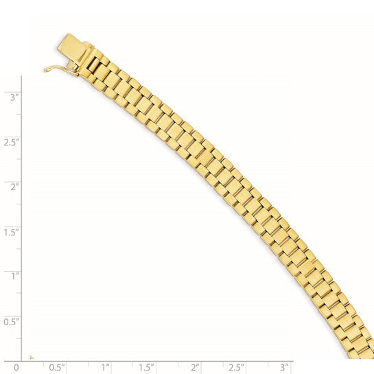 Luxury 14K Yellow Gold RLX-Style Bracelet, 8” long, 8mm wide, 23.94g