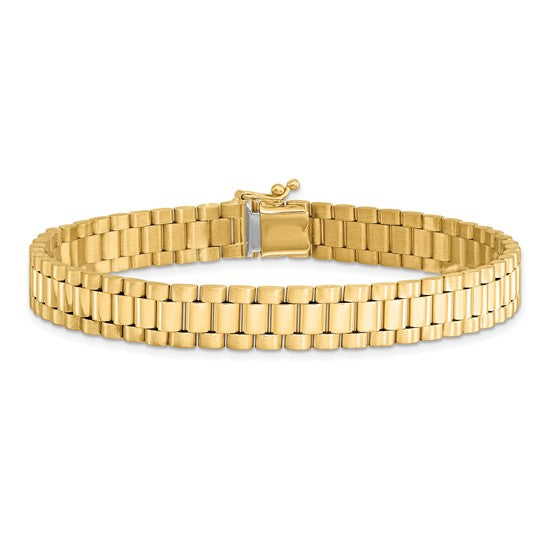 Luxury 14K Yellow Gold RLX-Style Bracelet, 8” long, 8mm wide, 23.94g