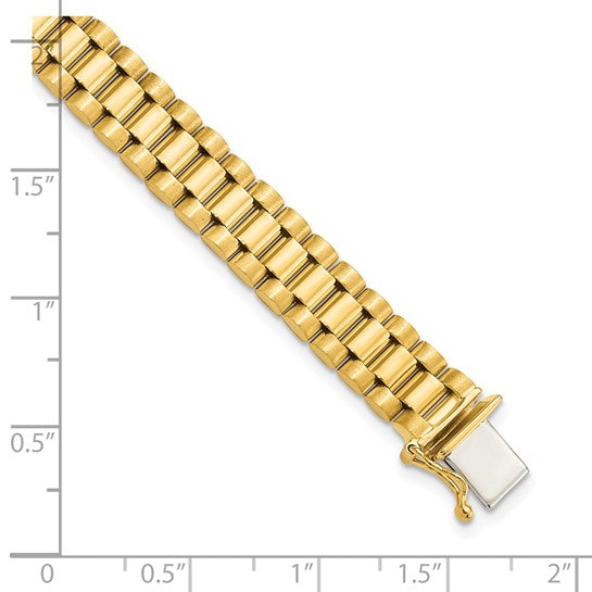 Luxury 14K Yellow Gold RLX-Style Bracelet, 8” long, 8mm wide, 23.94g