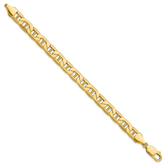 14k Gold Anchor Chain Bracelet, 9 inches long