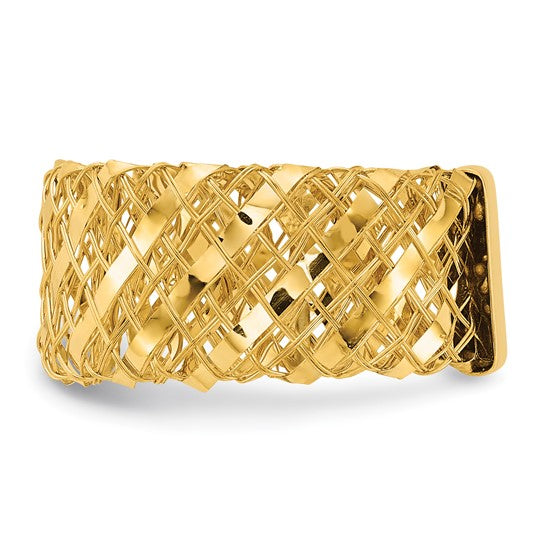 Leslie's 14K Polished Woven Stretch Ring