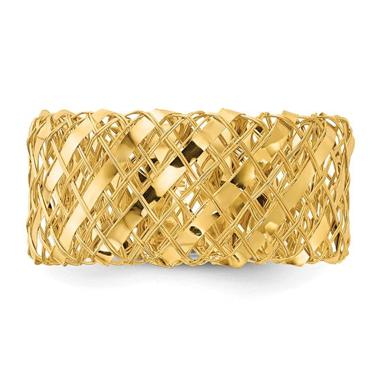 Leslie's 14K Polished Woven Stretch Ring