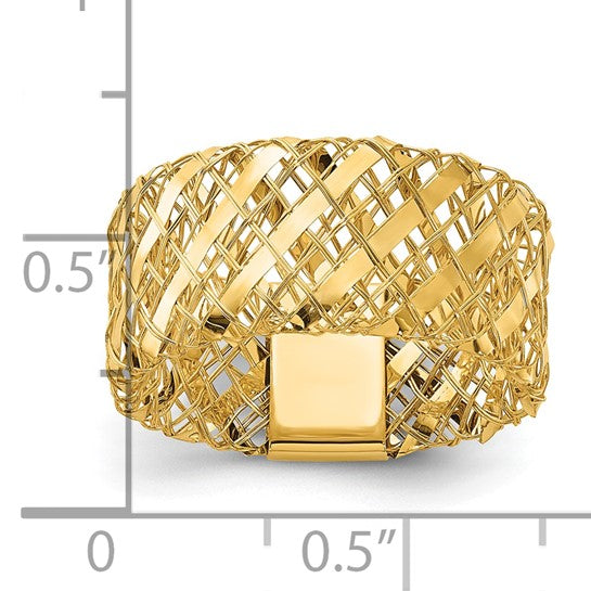 Leslie's 14K Polished Woven Stretch Ring