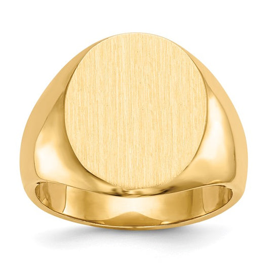 10k Gold Closed Back Signet Ring
