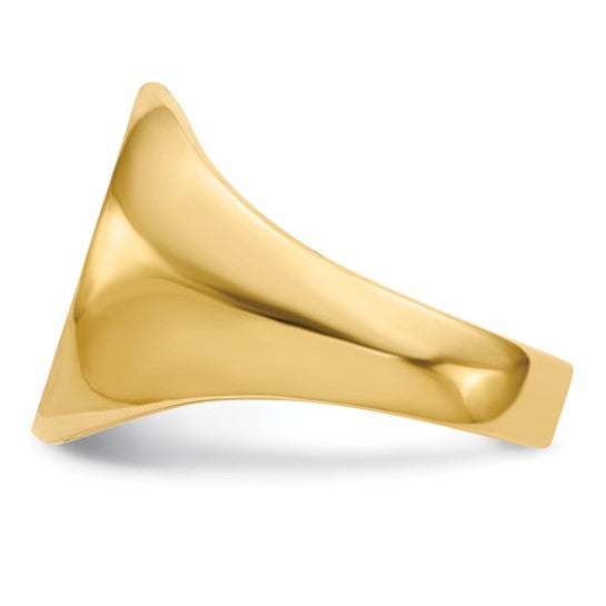 10k Gold Closed Back Signet Ring
