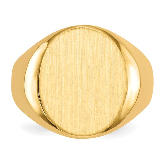 10k Gold Closed Back Signet Ring