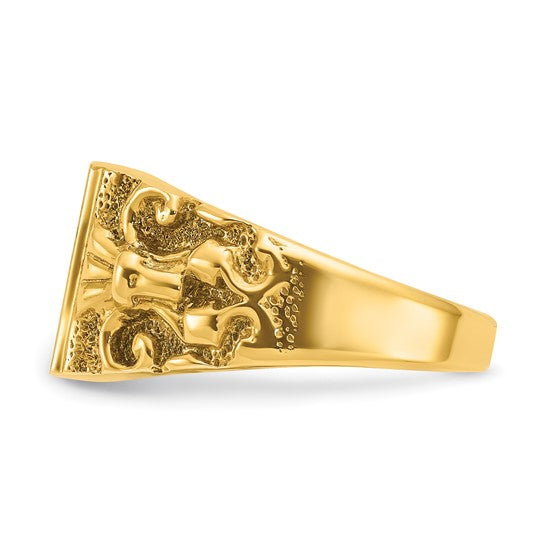 14k IBGoodman 13x9mm Men's Signet Ring