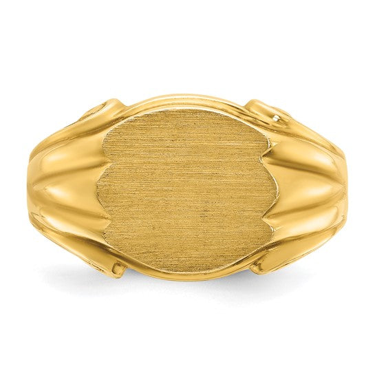 14k IBGoodman 12x10mm Men's Signet Ring