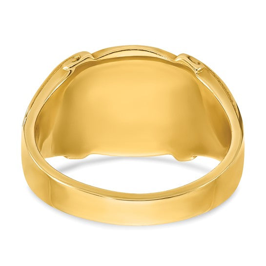 14k IBGoodman 12x10mm Men's Signet Ring