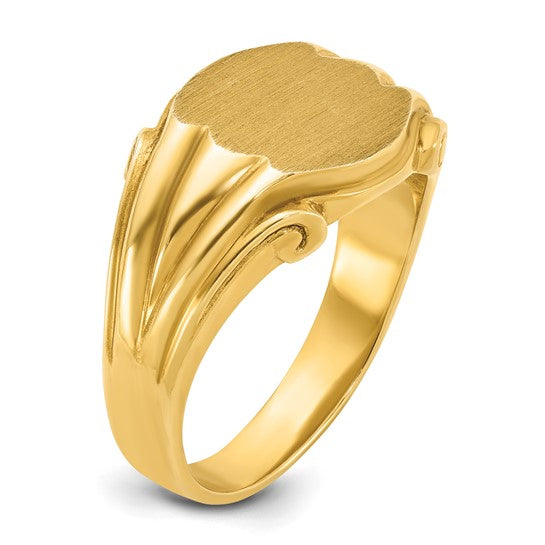 14k IBGoodman 12x10mm Men's Signet Ring