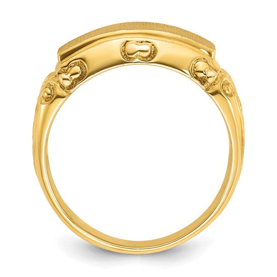 14k IBGoodman 15x7mm Men's Signet Ring