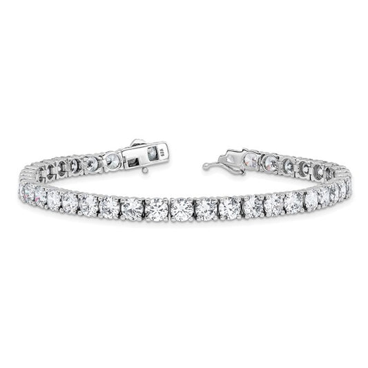 Sterling Shimmer Sterling Silver Rhodium-plated 5mm CZ Tennis Bracelet