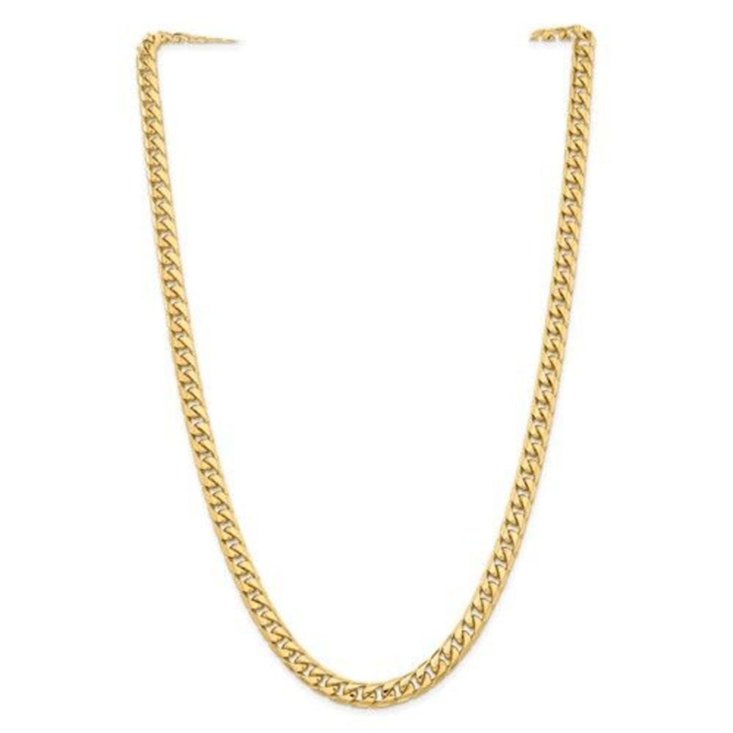 New 10K Solid Gold Miami Cuban Chain, 6.75mm wide and 22 inches long