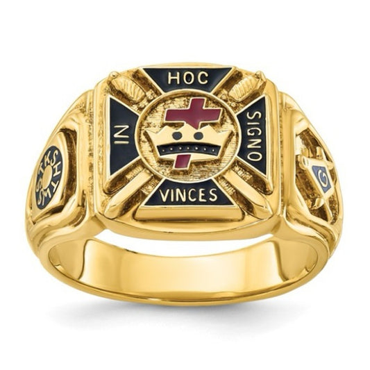 New 10k IBGoodman Men's Knights Templar Masonic Ring: A Touch of Symbolism