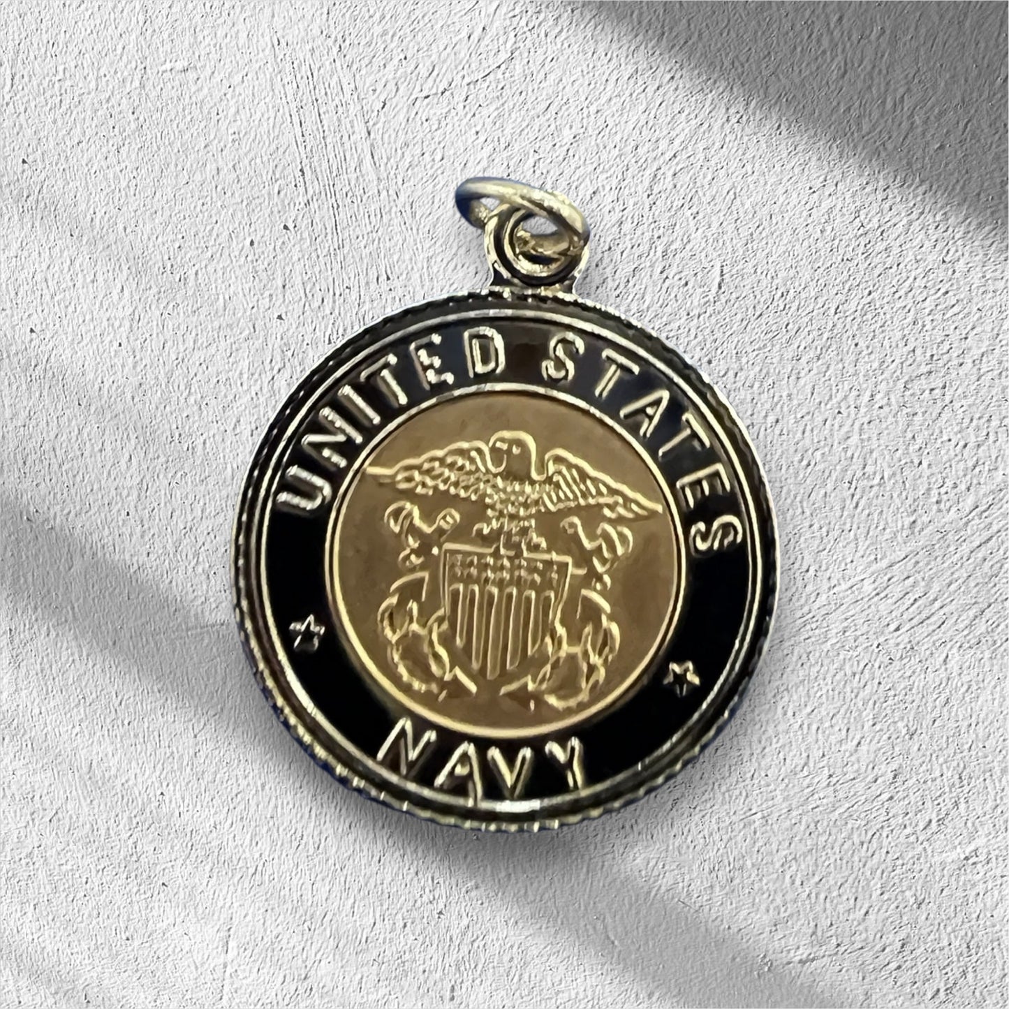 14K Yellow Gold U.S. Navy Disc Pendant – Officially Licensed | Made in USA