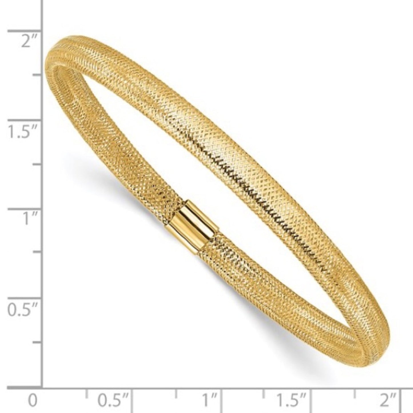 The Wholesale Jewelers 10k Gold Stretch Mesh Bracelet
