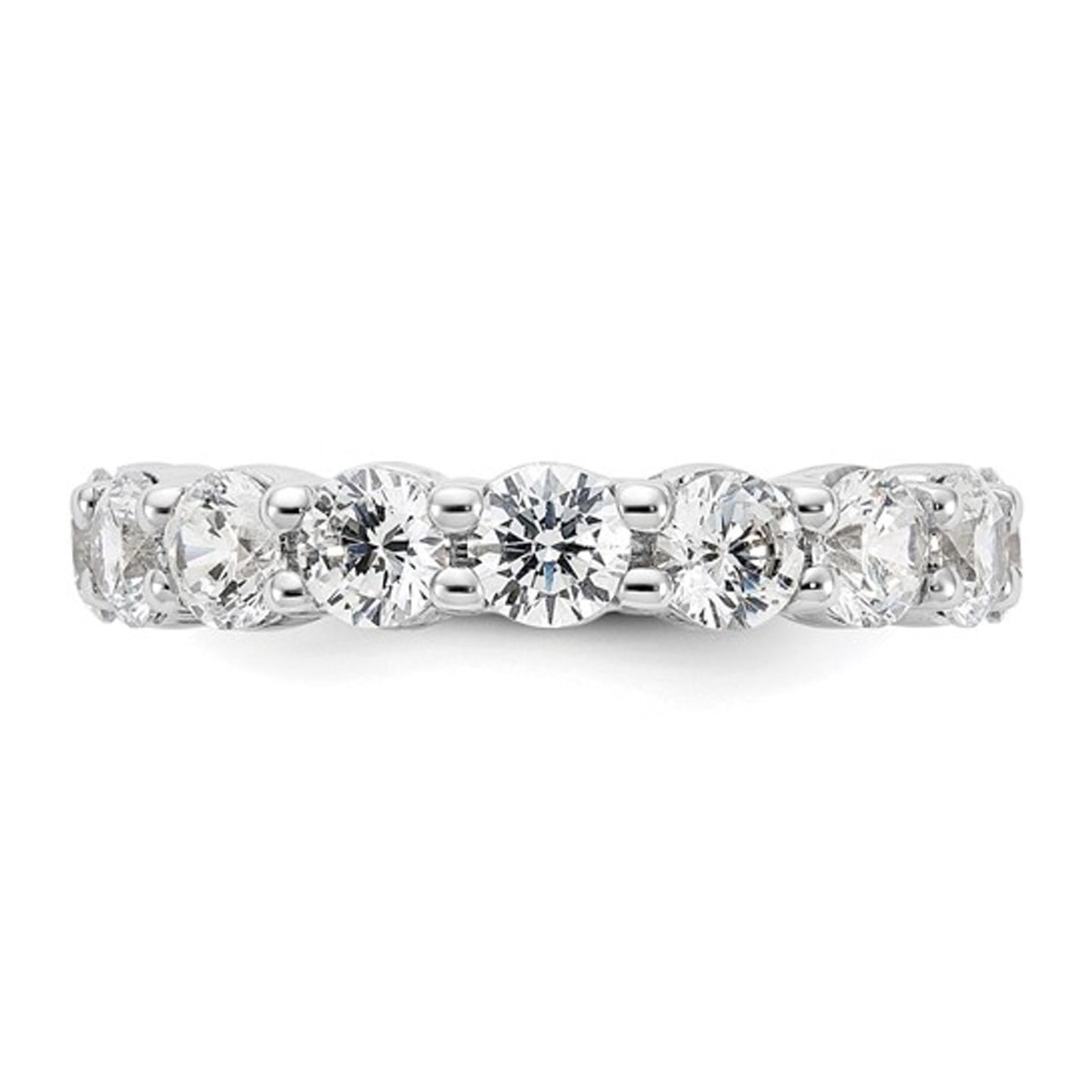 Shop 14K White Gold Eternity Band with 4 carats of natural SI2-I1 (H/I) diamonds