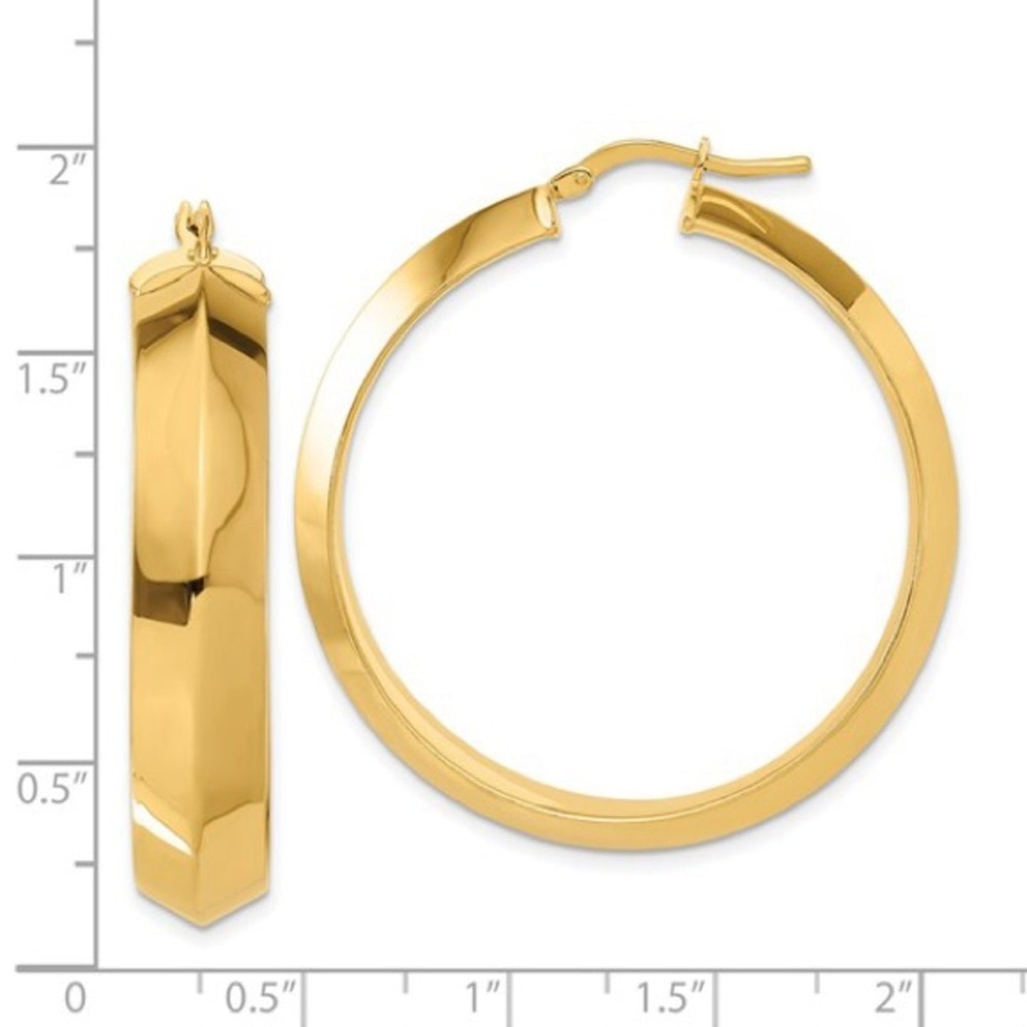 Polished Bronze Round Hoop Earrings – Classic 35mm Lightweight Hoops