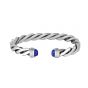 Men's Silver Lapis Cable Bracelet by Phillip Gavriel