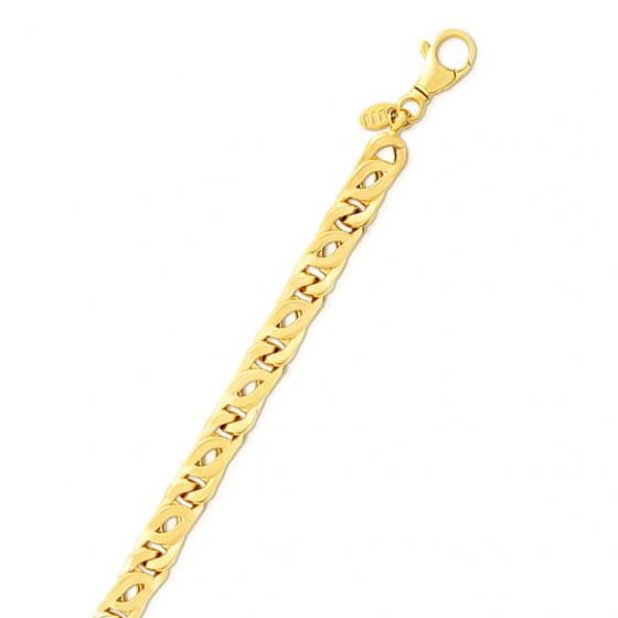 14k Gold Men's Tiger Eye Chain