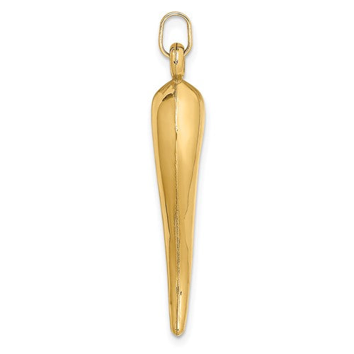 14k 3D Italian Horn Charm