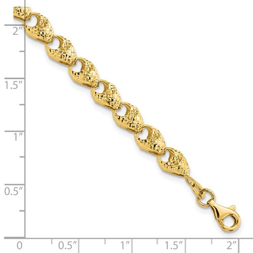 Leslie's 14K Diamond-cut Fancy Link Bracelet