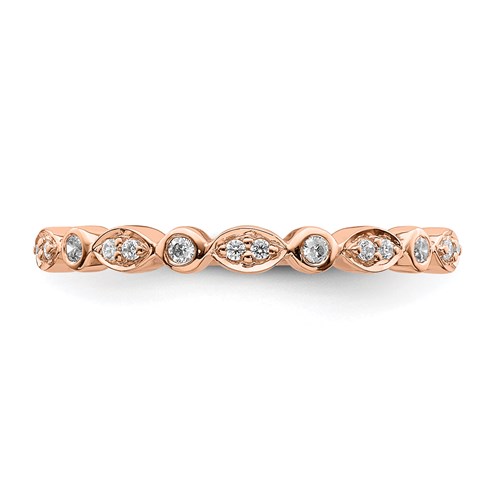 14k Rose Gold Engagement Rings and Wedding Band Set