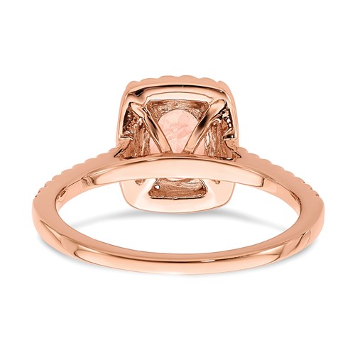 14k Rose Gold Engagement Rings and Wedding Band Set