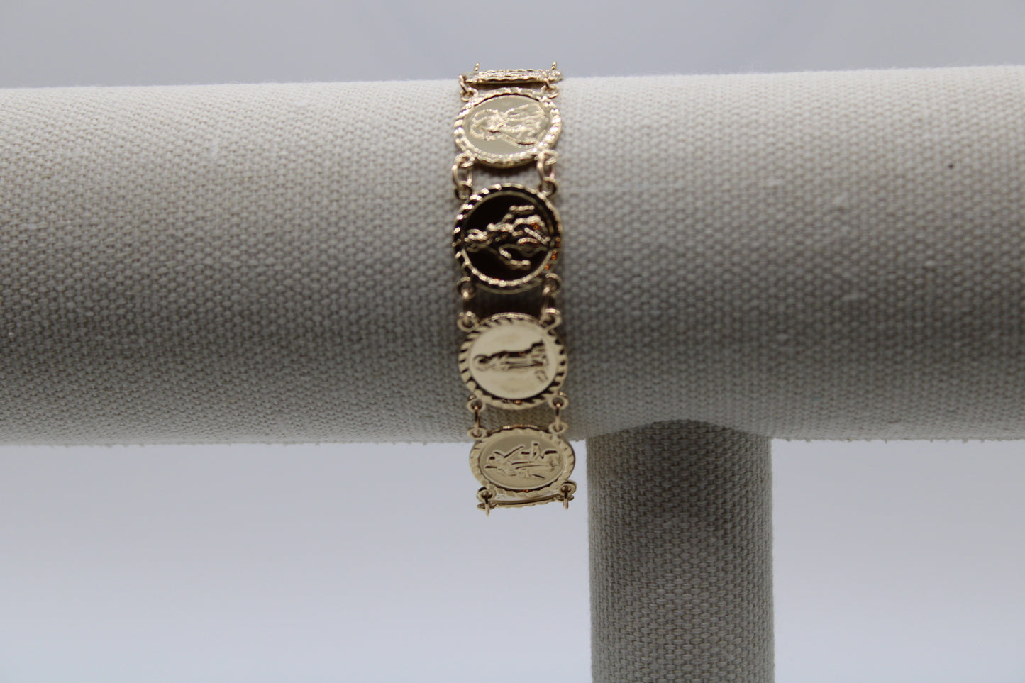 10k or 14k Gold Traditional Saints Bracelet