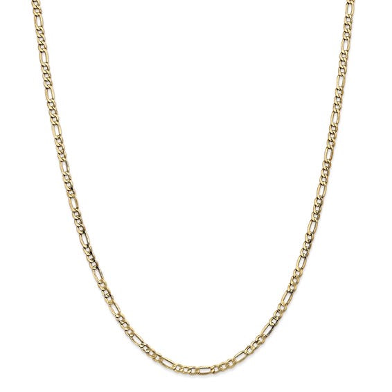 14k Gold Figaro Link Chain, 24 inches