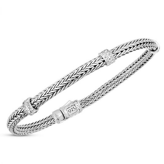 MINI WOVEN WHITE SAPPHIRE BRACELET