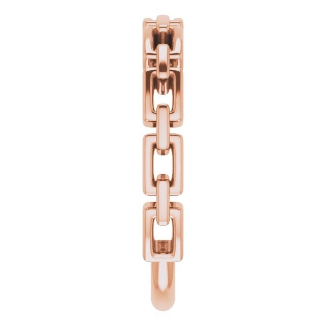 14k rose gold chain link ring